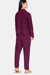 Zivame 2 Mile Fashion Knit Cotton Loungewear Set - Plum Caspia — thumbnail 3